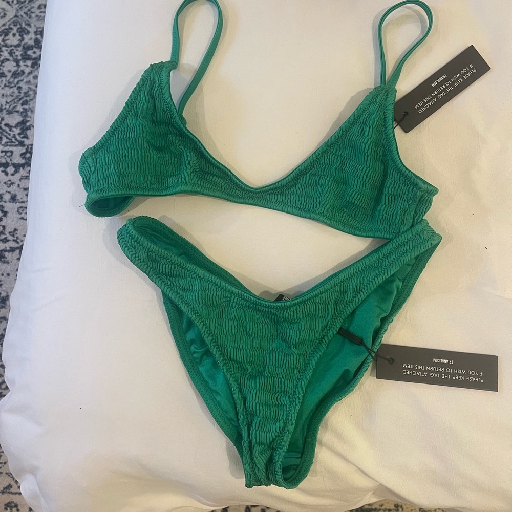 Triangl Green bikini, size medium. Brand new